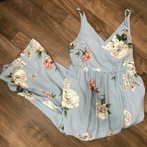 Blue floral dress